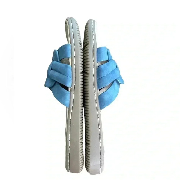 CLIFFS By White Mountain Womens Squarely Sandel Size 6.5 Comfort Slip On Blue - Picture 5 of 6